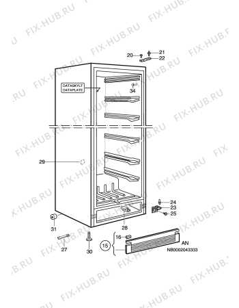 Взрыв-схема холодильника Privileg 909194-3_7781 - Схема узла C10 Cabinet